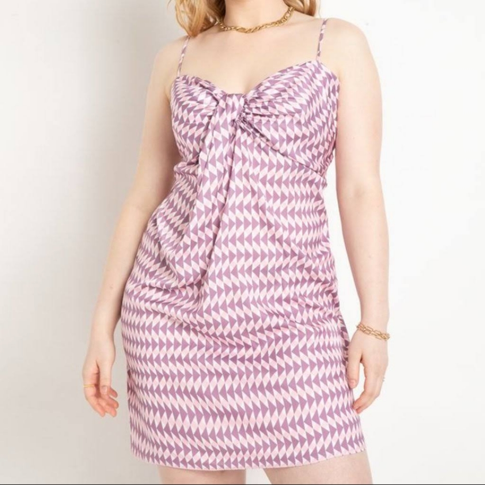 Eloquii Purple Draped Mini Slip Dress Sz 20W
